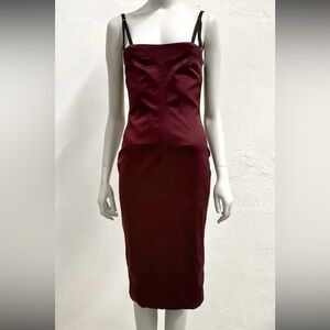 Dolce & Gabbana Burgundy Midi Dress